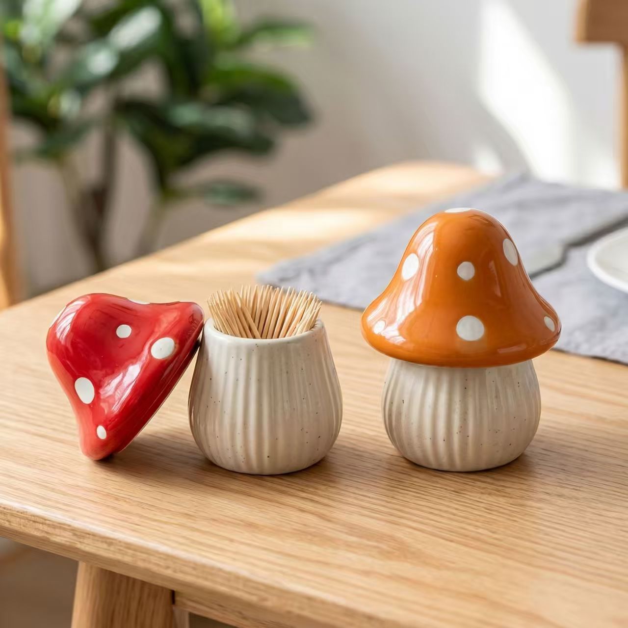 Kitchen Appliances Organizer - Tarro de cerámica con diseño de