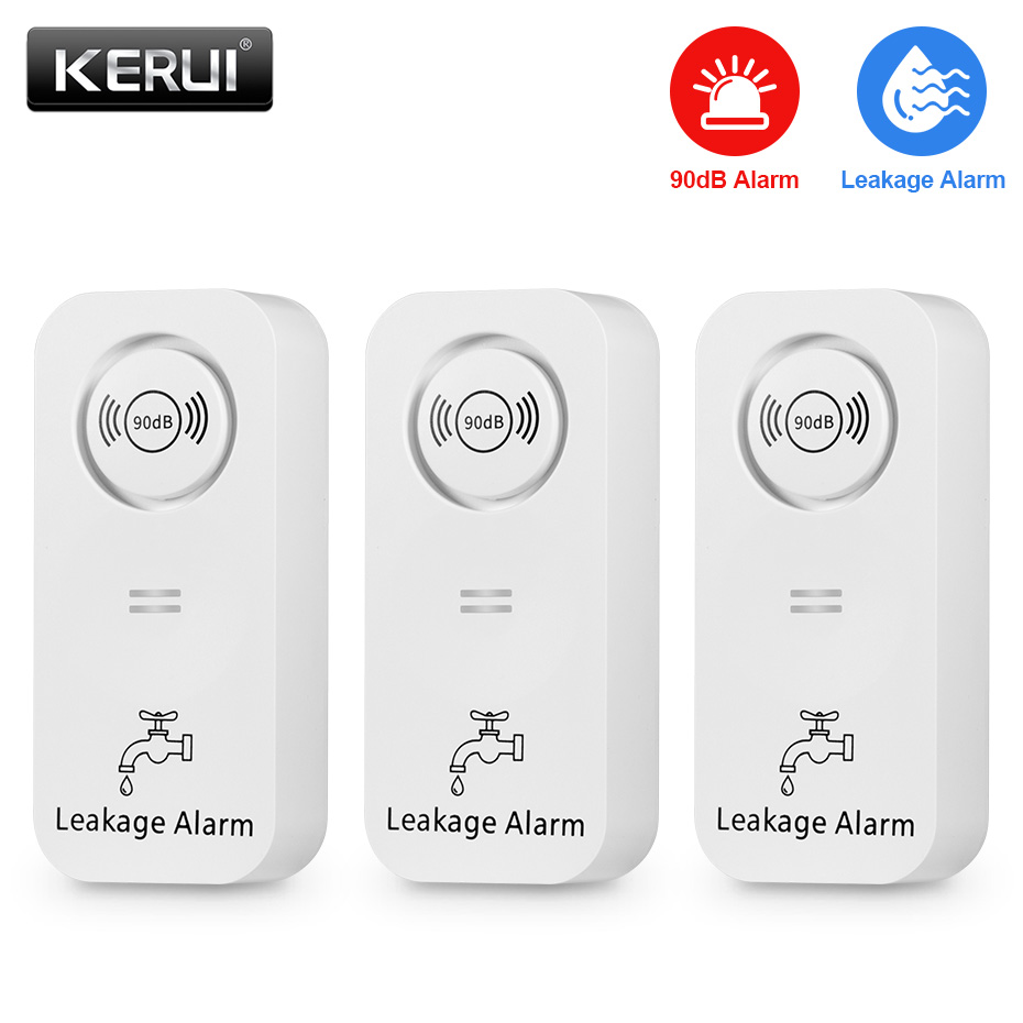 Kitchen Appliances Video - KERUI-Sensor de agua inalámbrico, alarma de