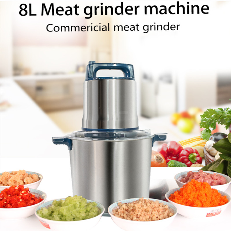 Food Processor Large - Picadora de carne eléctrica de acero