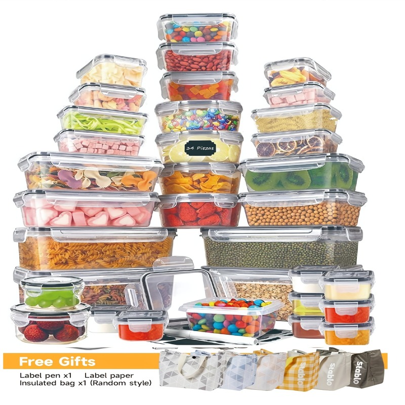 Kitchen Appliances Organizer - Juego de 48 Recipientes para Almacenamiento