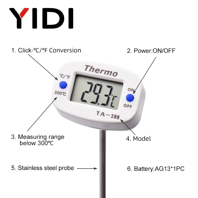 Termómetro Digital LCD TA288,  - Kitchen Appliances Video reseña y precio