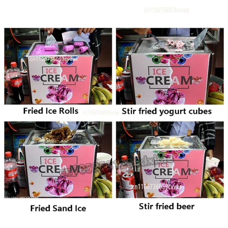 Máquina de hielo frito de yogu - Ice Cream Maker Electric reseña y precio