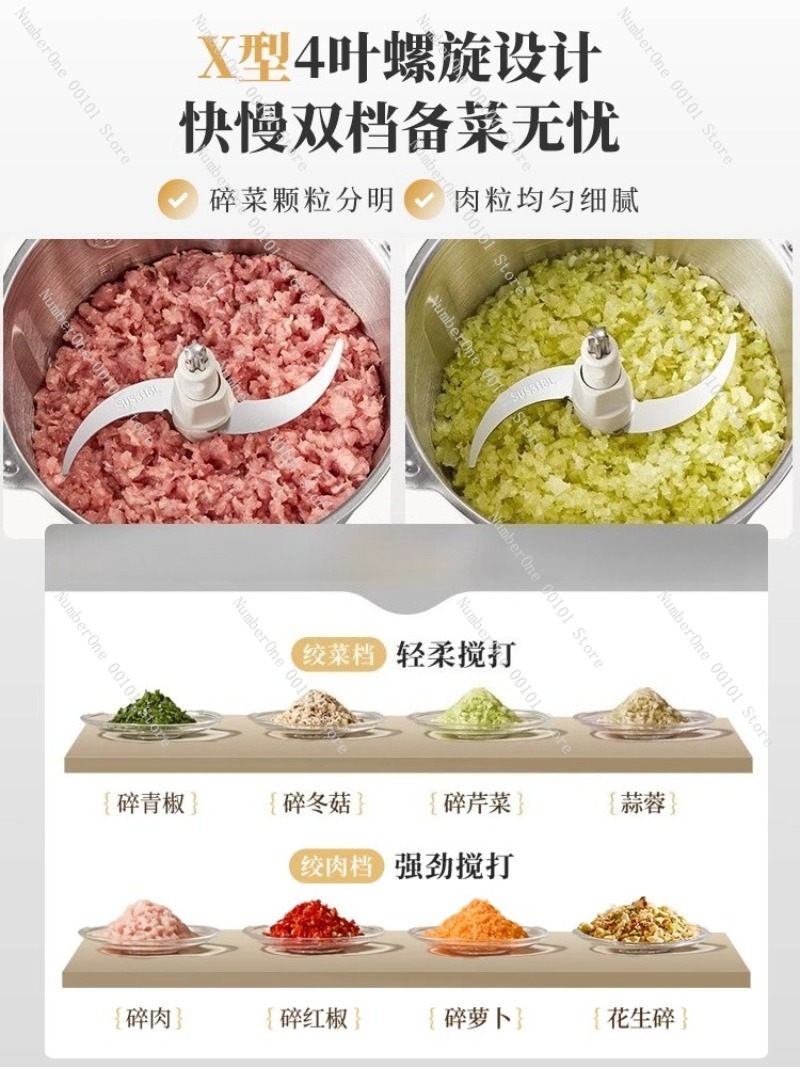 Picadora de carne de acero ino - Food Processor Large reseña y precio