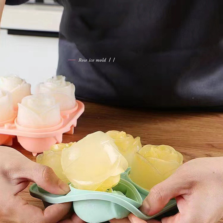 Moldes de hielo de rosas 3D, b - Kitchen Appliances Store reseña y precio