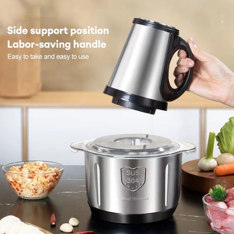 Picadora de carne de acero ino - Food Processor Large reseña y precio