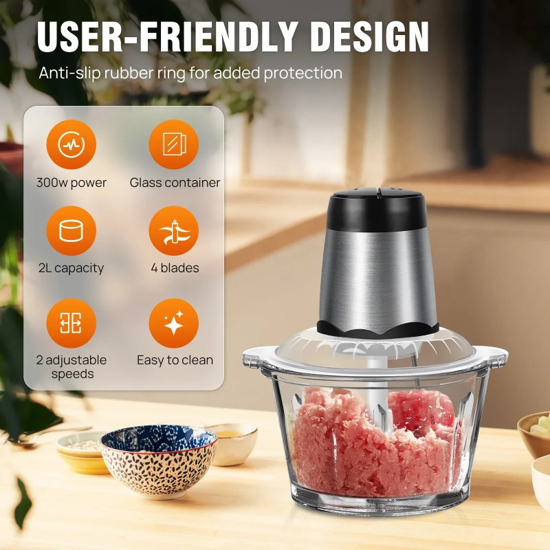 Picadora de carne eléctrica de - Food Processor Large reseña y precio