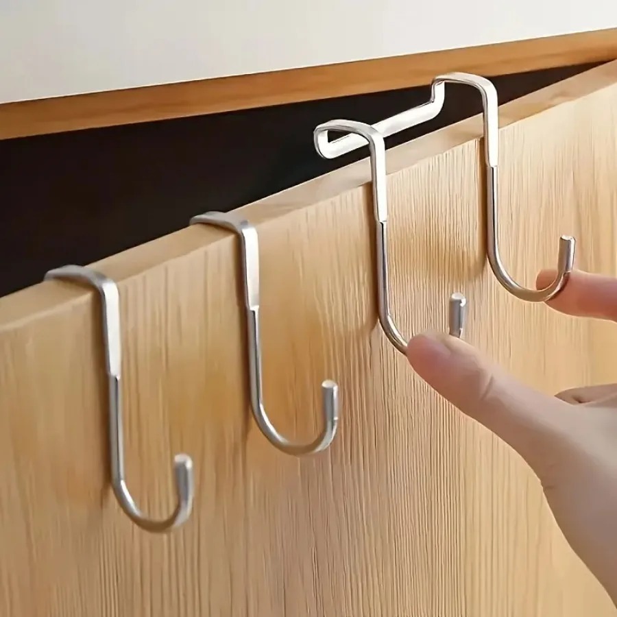 1/5 piezas de gancho doble en  - Kitchen Appliances Organizer reseña y precio