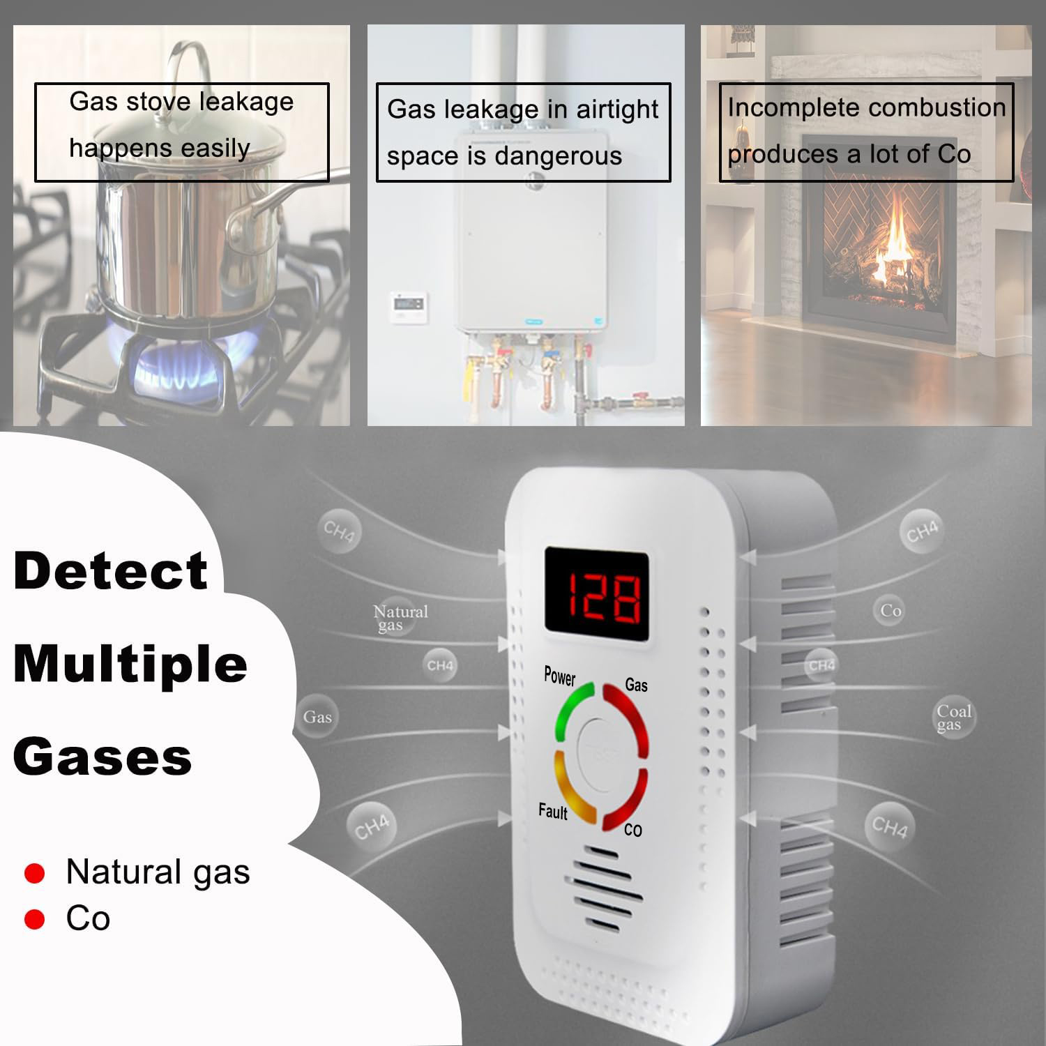 Detector de Gas Natural 2 en 1 - Kitchen Appliances Video reseña y precio